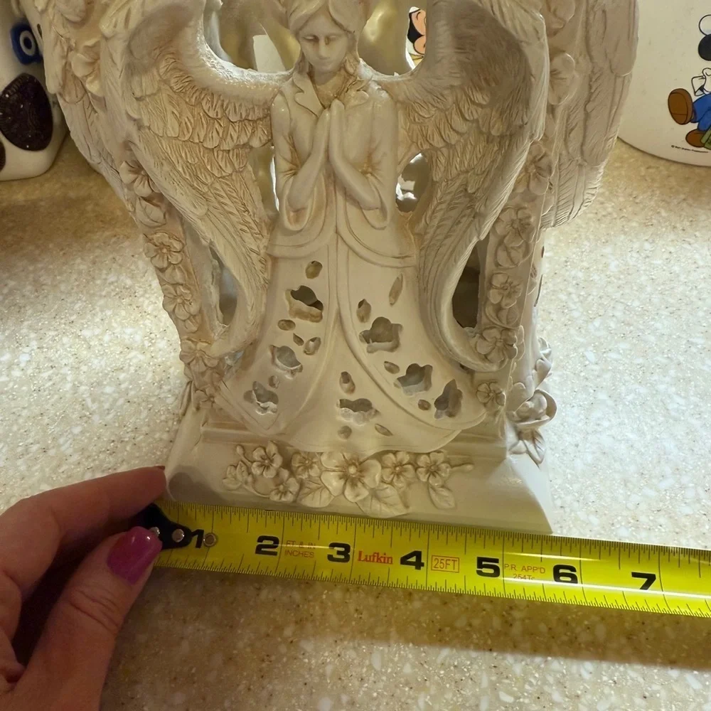 Worldwide Home  Angel Flameless Candle Holder Lantern LED Lighted Candle